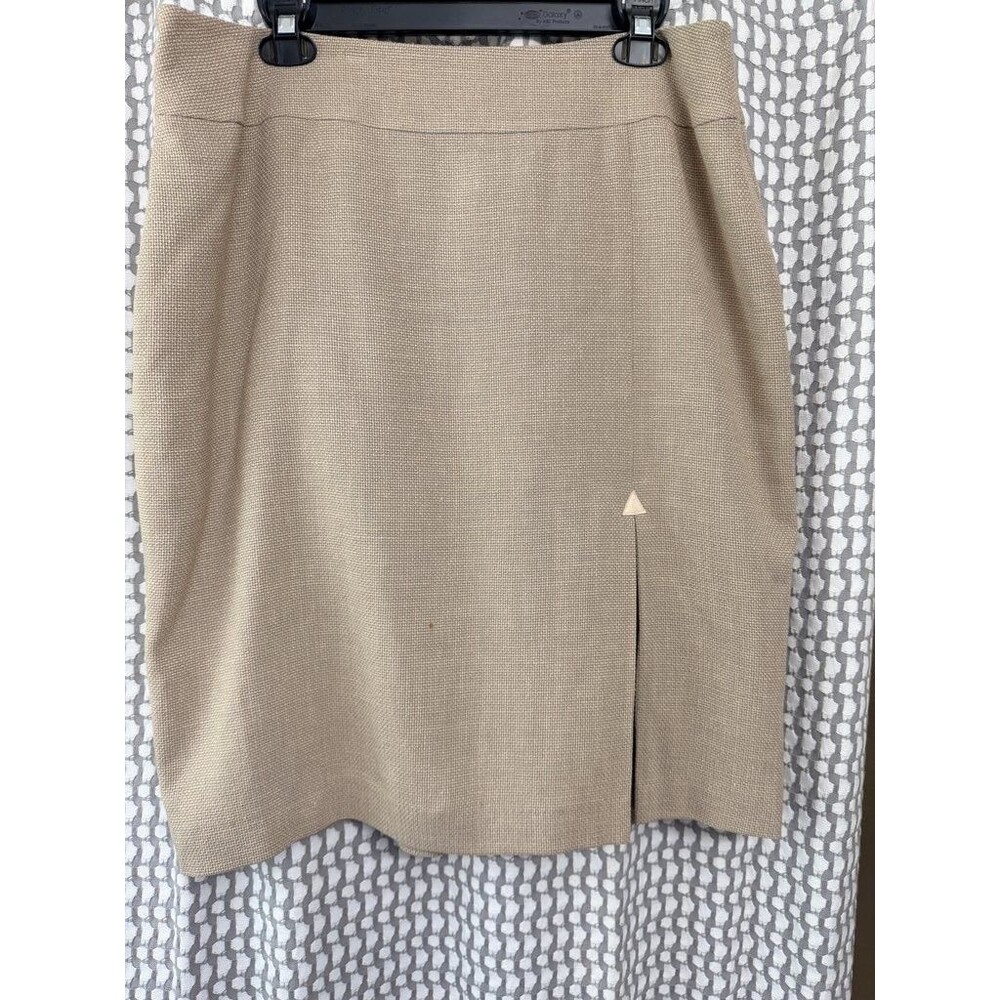 Anne Klein Women's Beige Textured Skirt Size 14